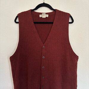 Banana Republic Mens Vintage 100% Merino Wool Sweater Vest Unisex